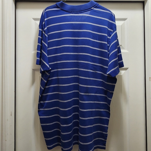 Polo Ralph Lauren Polo Shirt Men's XXL Blue White Stripes Golf 2XL - Picture 3 of 8